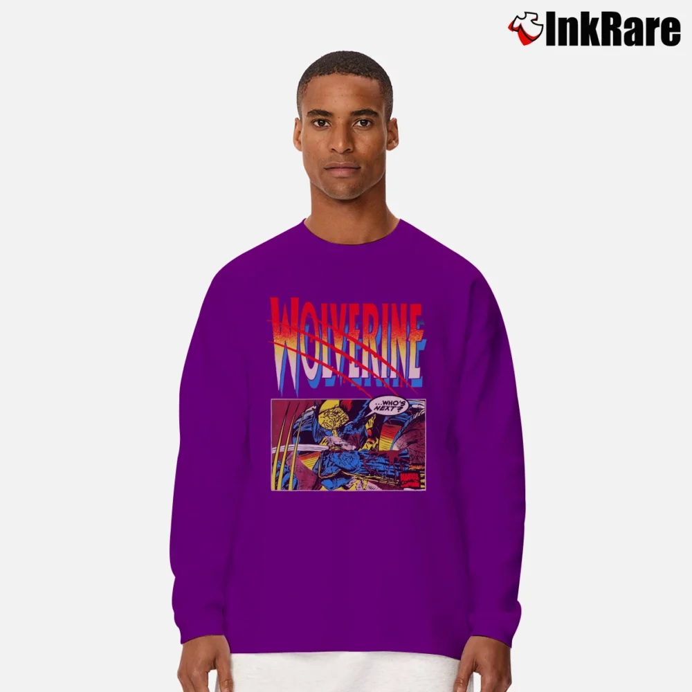 Men’s 1993 Wolverine Marvel Comics Long-Sleeve Shirt in purple | Sleek, Lightweight, Year-Round Wear