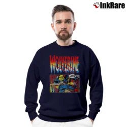 Men’s 1993 Wolverine Marvel Comics Crewneck Sweatshirt in navy | Cozy Fabric, Clean Style