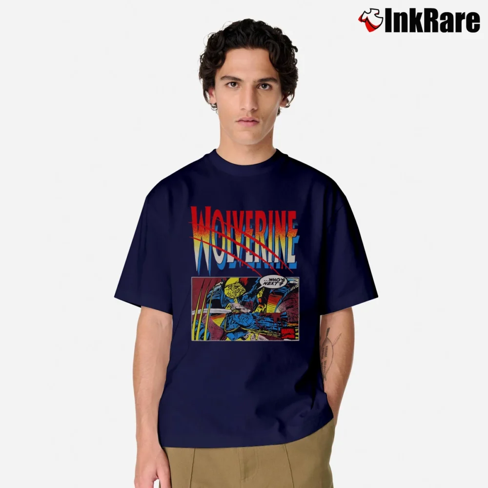 Men’s 1993 Wolverine Marvel Comics Classic T-Shirt in navy | Soft, Breathable Everyday Wear