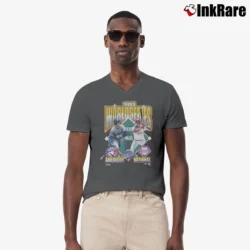 Men’s 1993 World Series Toronto Blue Jays vs Philadelphia Phillies V-Neck Tee in charcoal | Sharp, Breathable, Everyday Staple