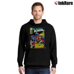 Men’s 1993 X - men Battleground Marvel Comic Pullover Hoodie in black | Cozy, Durable, Modern Fit