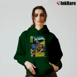Women’s 1993 X - men Battleground Marvel Comic Cozy Hoodie in forest green | Warm, Structured, Stylish