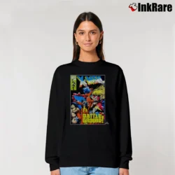 Women’s 1993 X - men Battleground Marvel Comic Relaxed Sweatshirt in black | Soft, Laid-Back Vibe