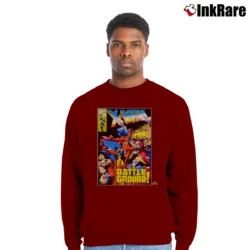 Men’s 1993 X - men Battleground Marvel Comic Crewneck Sweatshirt in maroon | Cozy Fabric, Clean Style