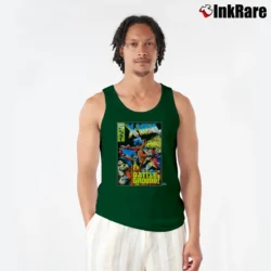 Men’s 1993 X - men Battleground Marvel Comic Tank Top in forest green | Breathable, Active-Friendly Design