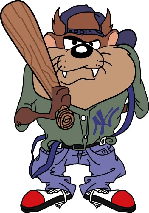 1994 Taz New York Yankees MLB Looney Tunes Shirt