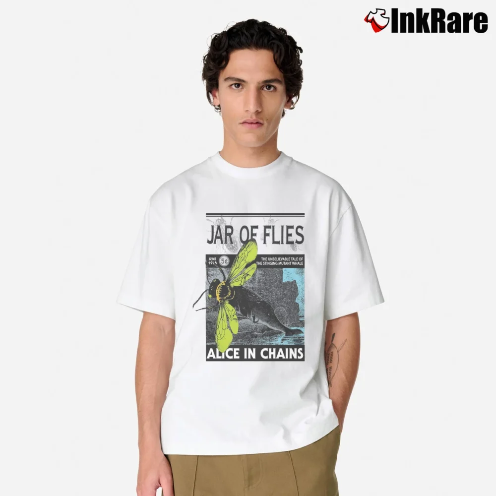 Men’s 1994 Alice In Chains Jar Of Flies Concert Classic T-Shirt in white | Soft, Breathable Everyday Wear