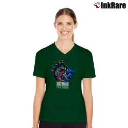 Women’s 1994 Batman The Ride V-Neck Tee in forest green | Chic Neckline, Soft Texture