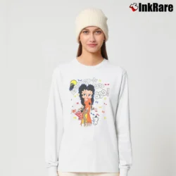 Women’s 1994 Betty Boop Halloween Elvira Costume Long-Sleeve Top in white | Sleek, Versatile, All-Season