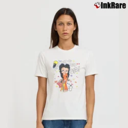 Women’s 1994 Betty Boop Halloween Elvira Costume Signature T-Shirt in white | Soft, Flattering Fit