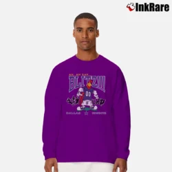 Men’s 1994 Dallas Cowboys Foghorn Leghorn Looney Tunes NFL Long-Sleeve Shirt in purple | Sleek, Lightweight, Year-Round Wear