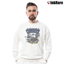 Men’s 1994 Dallas Cowboys Looney Tunes Crewneck Sweatshirt in white | Cozy Fabric, Clean Style