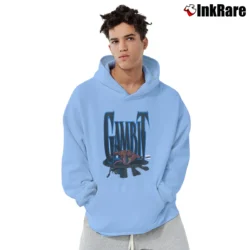 Men’s 1994 Gambit Marvel Comics Comic Book Promo Pullover Hoodie in light blue | Cozy, Durable, Modern Fit