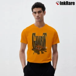 Men’s 1994 Gambit Marvel Comics Comic Book Promo V-Neck Tee in orange | Sharp, Breathable, Everyday Staple