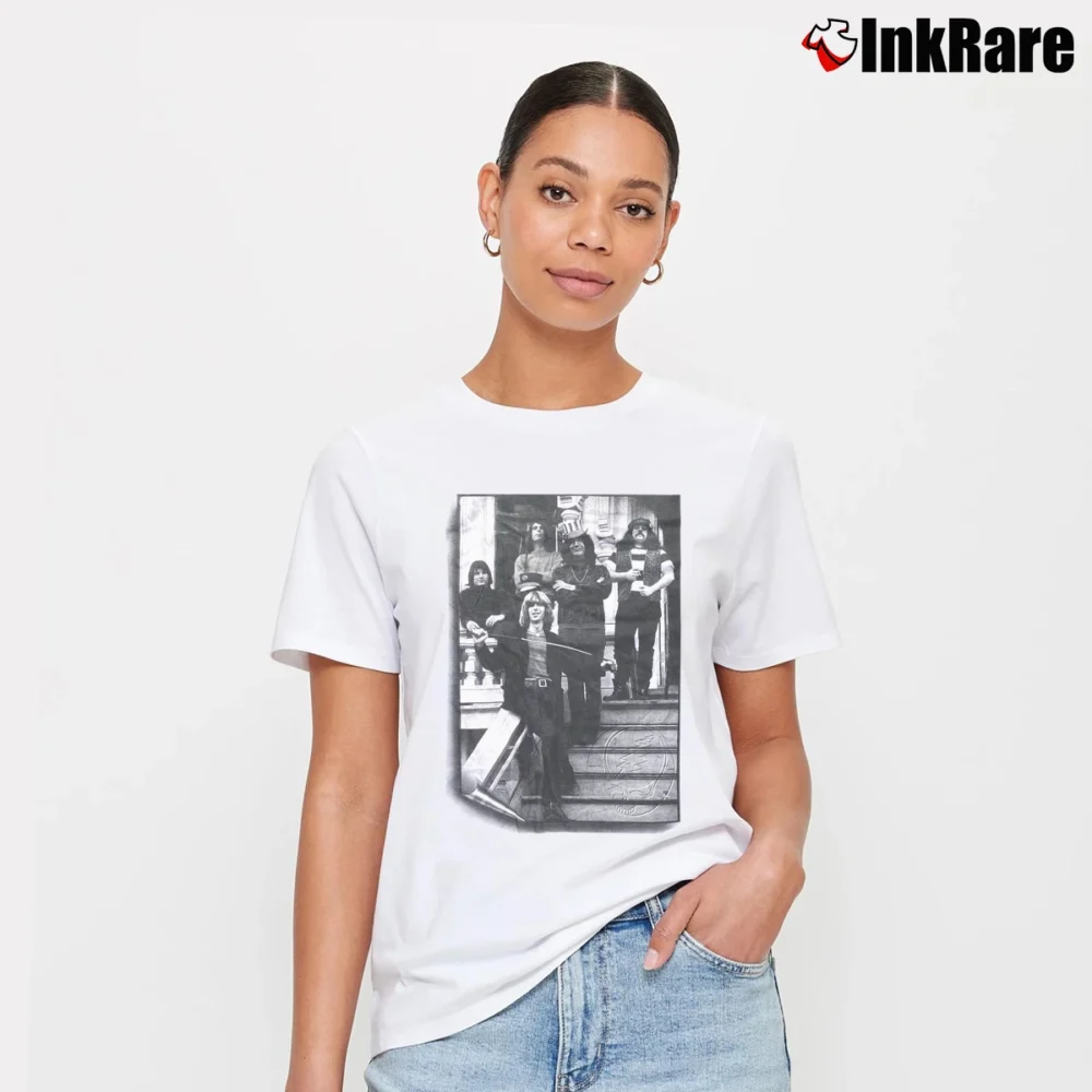Women’s 1994 Grateful Dead Ashbury Street San Francisco Iconic Photograph Graphic USA Signature T-Shirt in white | Soft, Flattering Fit