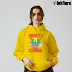 Women’s 1994 Krusty the Clown Simpsons Cozy Hoodie in yellow | Warm, Structured, Stylish