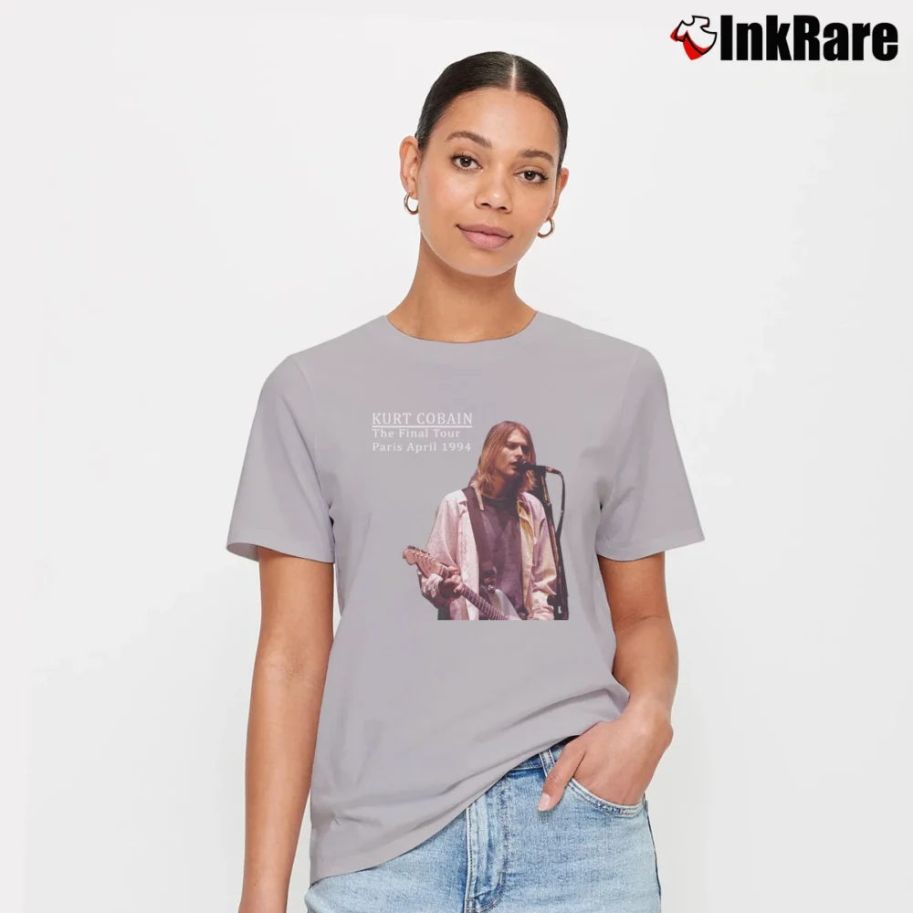 Women’s 1994 Kurt Cobain Nirvana Final Tour Signature T-Shirt in sport grey | Soft, Flattering Fit