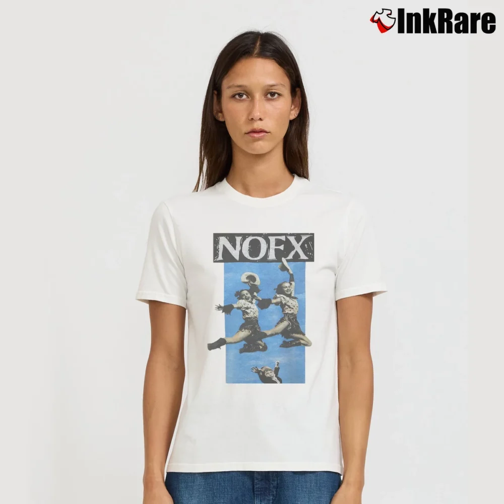 Women’s 1994 Nofx Punk In Drublic Promo Signature T-Shirt in white | Soft, Flattering Fit