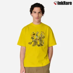 Men’s 1994 Old Time Hockey Looney Tunes Daffy Duck Bugs Bunny Classic T-Shirt in yellow | Soft, Breathable Everyday Wear
