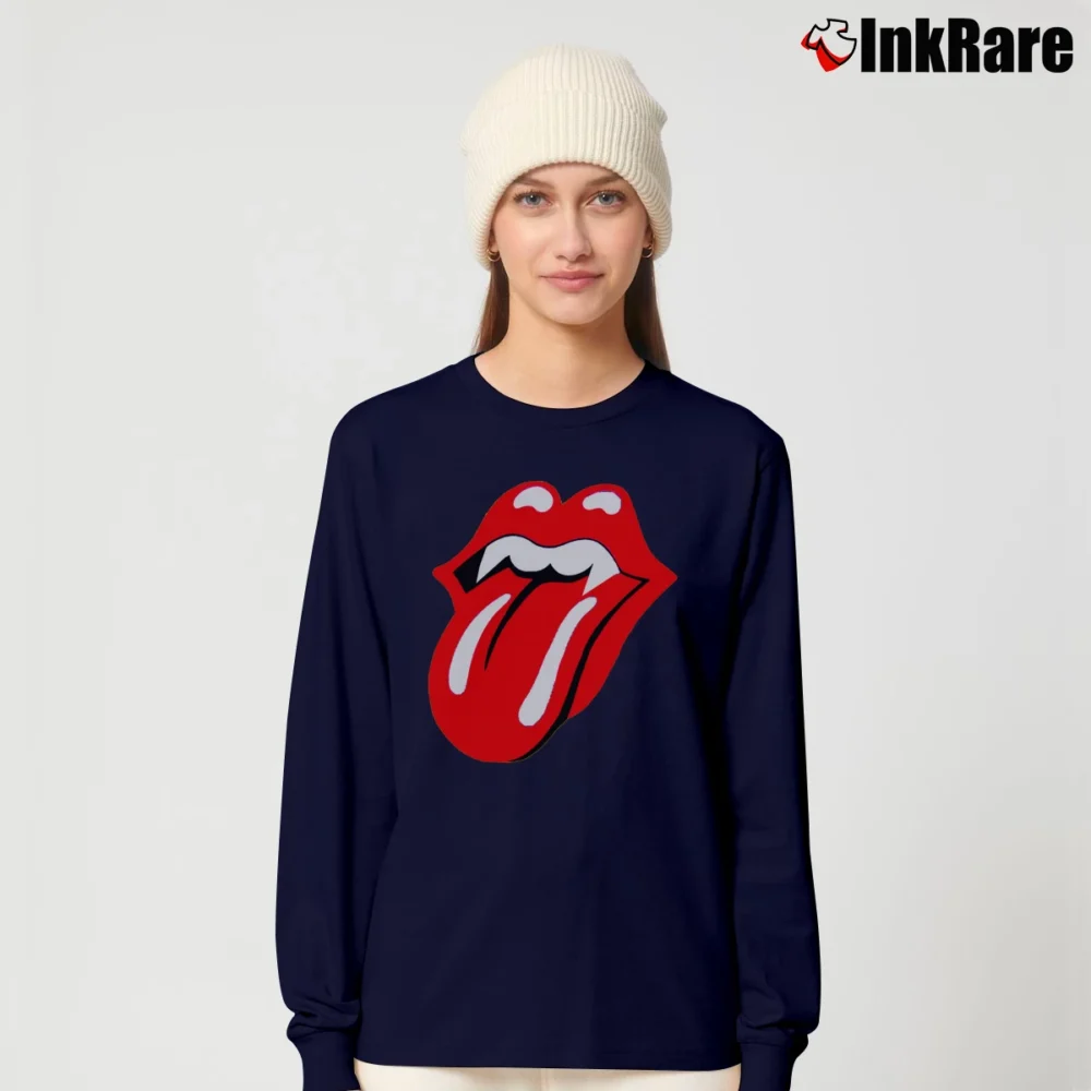 Women’s 1994 Rolling Stones Halloween Voodoo Lounge Tour Long-Sleeve Top in navy | Sleek, Versatile, All-Season