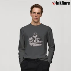 Men’s 1994 Taz Bugs Bunny Sylvester Billiards Looney Tunes Long-Sleeve Shirt in charcoal | Sleek, Lightweight, Year-Round Wear