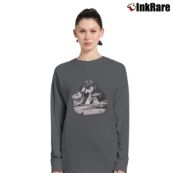 Women’s 1994 Taz Bugs Bunny Sylvester Billiards Looney Tunes Long-Sleeve Top in charcoal | Sleek, Versatile, All-Season