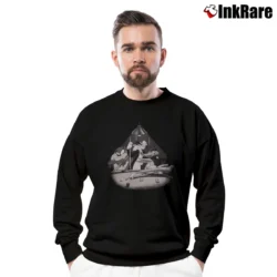 Men’s 1994 Taz Bugs Bunny Sylvester Billiards Looney Tunes Crewneck Sweatshirt in black | Cozy Fabric, Clean Style