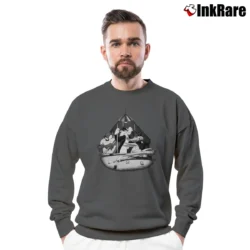 Men’s 1994 Taz Bugs Bunny Sylvester Billiards Looney Tunes Crewneck Sweatshirt in charcoal | Cozy Fabric, Clean Style