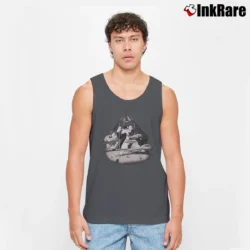 Men’s 1994 Taz Bugs Bunny Sylvester Billiards Looney Tunes Tank Top in charcoal | Breathable, Active-Friendly Design