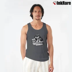 Men’s 1994 Taz Bugs Bunny Sylvester Billiards Looney Tunes Tank Top in charcoal | Breathable, Active-Friendly Design