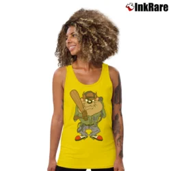 Women’s 1994 Taz New York Yankees MLB Looney Tunes Tank Top in yellow | Lightweight, Movement-Friendly