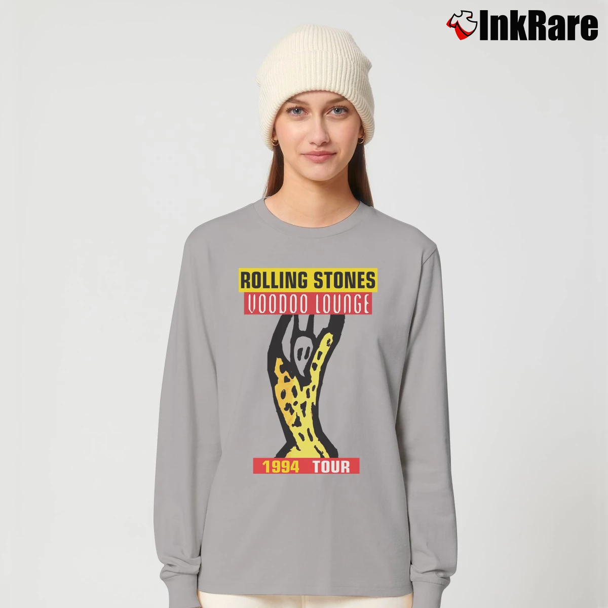 Women’s 1994 The Rolling Stones Voodoo Lounge Tour Long-Sleeve Top in sport grey | Sleek, Versatile, All-Season