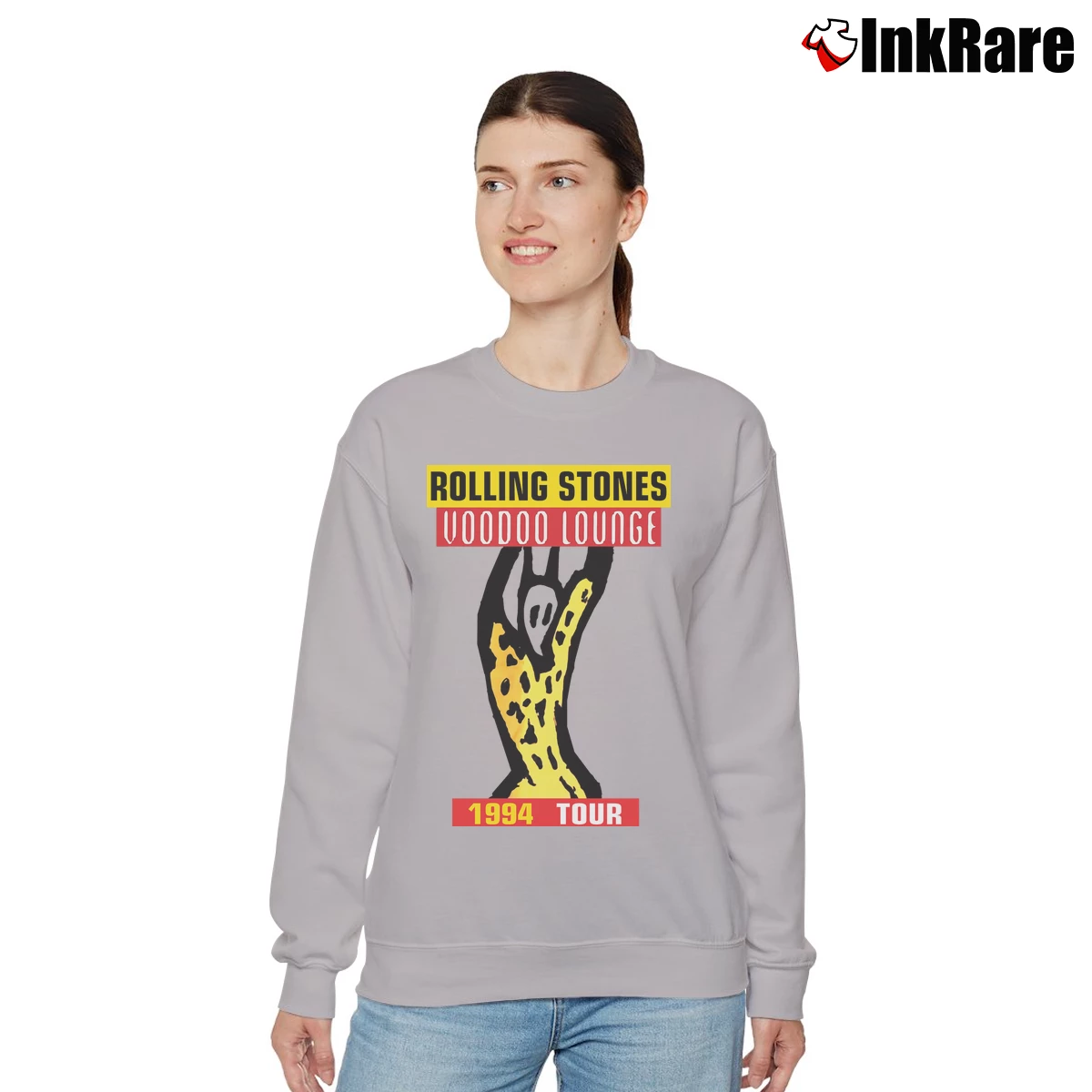 Women’s 1994 The Rolling Stones Voodoo Lounge Tour Relaxed Sweatshirt in sport grey | Soft, Laid-Back Vibe