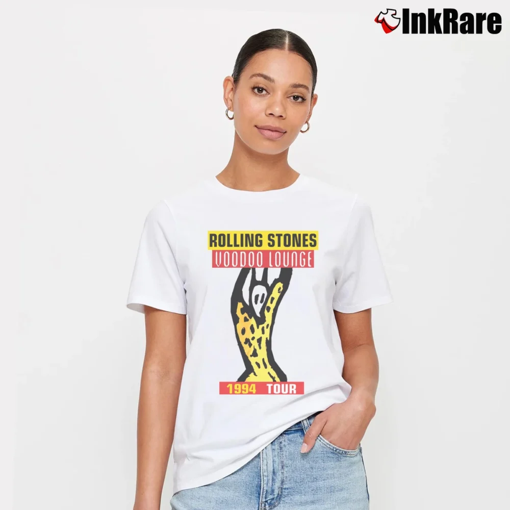 Women’s 1994 The Rolling Stones Voodoo Lounge Tour Signature T-Shirt in white | Soft, Flattering Fit