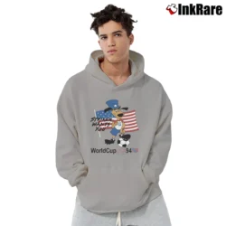 Men’s 1994 USA World Cup Soccer Striker Mascot Fan Pullover Hoodie in sport grey | Cozy, Durable, Modern Fit