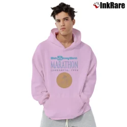 Men’s 1994 Walt Disney World Marathon Mickey Mouse Pullover Hoodie in light pink | Cozy, Durable, Modern Fit