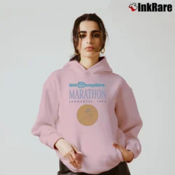 Women’s 1994 Walt Disney World Marathon Mickey Mouse Cozy Hoodie in light pink | Warm, Structured, Stylish
