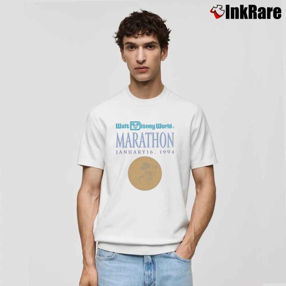 Men’s 1994 Walt Disney World Marathon Mickey Mouse Classic T-Shirt in white | Soft, Breathable Everyday Wear