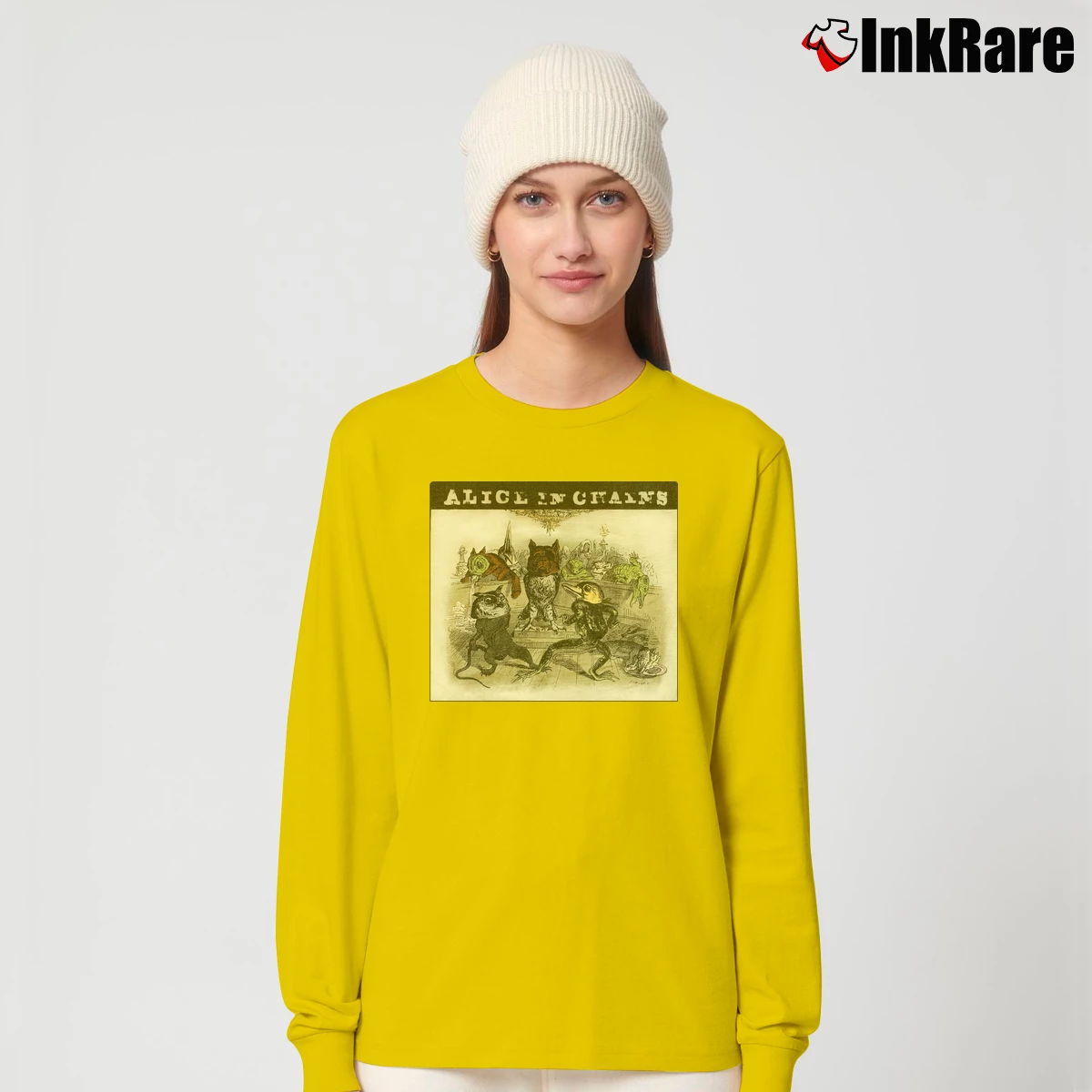 Women’s 1995 Alice In Chains Jj Grandville Tour Graphic Long-Sleeve Top in yellow | Sleek, Versatile, All-Season