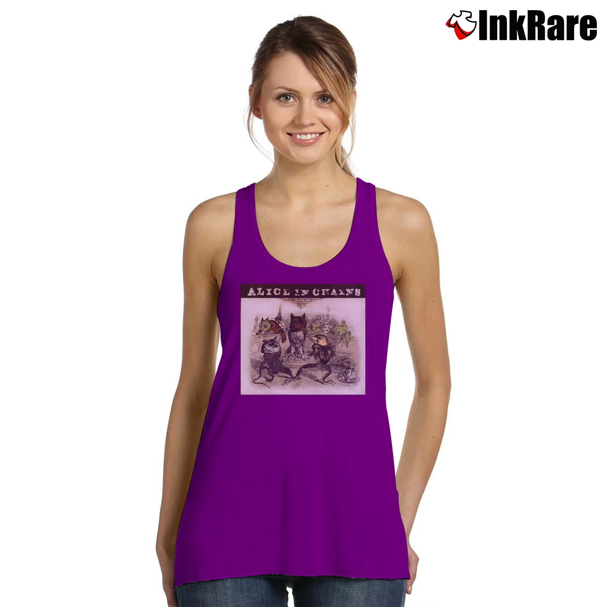 Women’s 1995 Alice In Chains Jj Grandville Tour Graphic Tank Top in purple | Lightweight, Movement-Friendly