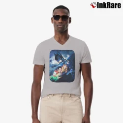Men’s 1995 Batman Forever Movie Poster Promo V-Neck Tee in sport grey | Sharp, Breathable, Everyday Staple