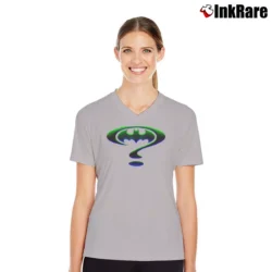 Women’s 1995 Batman Forever Movie V-Neck Tee in sport grey | Chic Neckline, Soft Texture