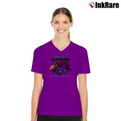 Women’s 1995 Batman Forever Vintage Movie V-Neck Tee in purple | Chic Neckline, Soft Texture