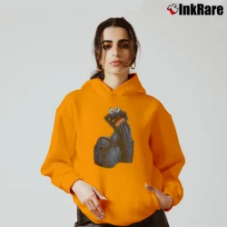 Women’s 1995 Cookie Monster Dragonball Star Wars Crossover Cozy Hoodie in orange | Warm, Structured, Stylish