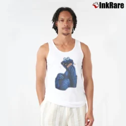Men’s 1995 Cookie Monster Dragonball Star Wars Crossover Tank Top in white | Breathable, Active-Friendly Design