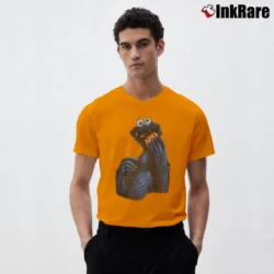 Men’s 1995 Cookie Monster Dragonball Star Wars Crossover V-Neck Tee in orange | Sharp, Breathable, Everyday Staple
