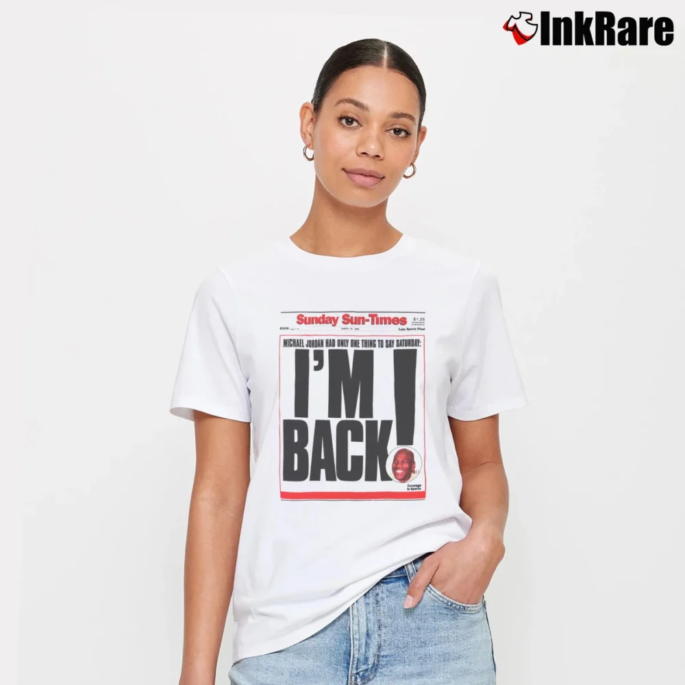 Women’s 1995 Michael Jordan I'm Back Signature T-Shirt in white | Soft, Flattering Fit