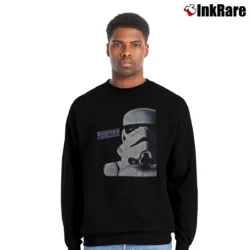 Men’s 1995 Star Wars Empire Strikes Back Stormtrooper Promo Crewneck Sweatshirt in black | Cozy Fabric, Clean Style