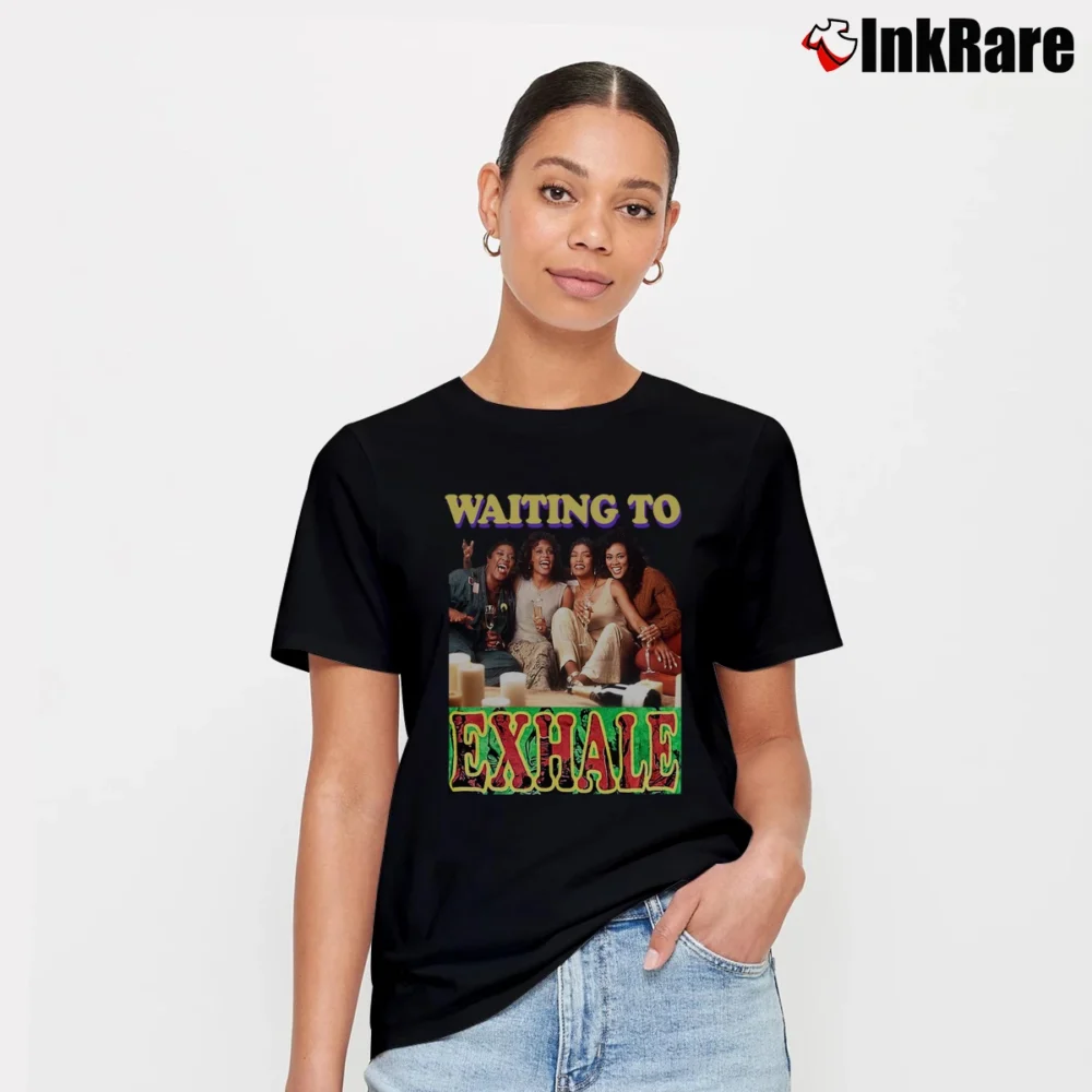 Women’s 1995 Waiting To Exhale Rap Whitney Houston Signature T-Shirt in black | Soft, Flattering Fit