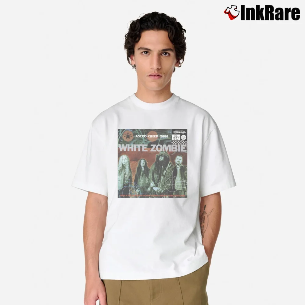 Men’s 1995 White Zombie Astro - Creep 2000 Classic T-Shirt in white | Soft, Breathable Everyday Wear